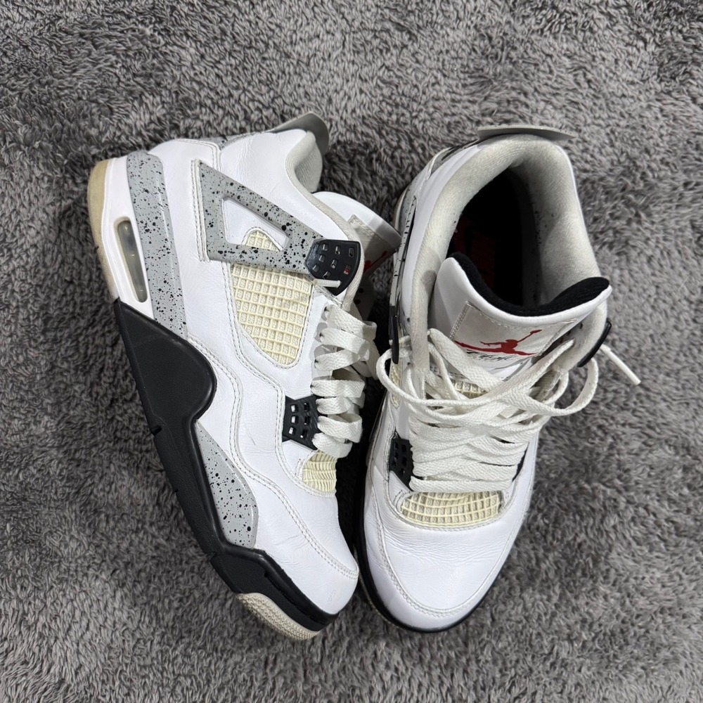 Jordan 4 Retro White Cement 2016 Mens Size 8 White Tech Grey 840606-192